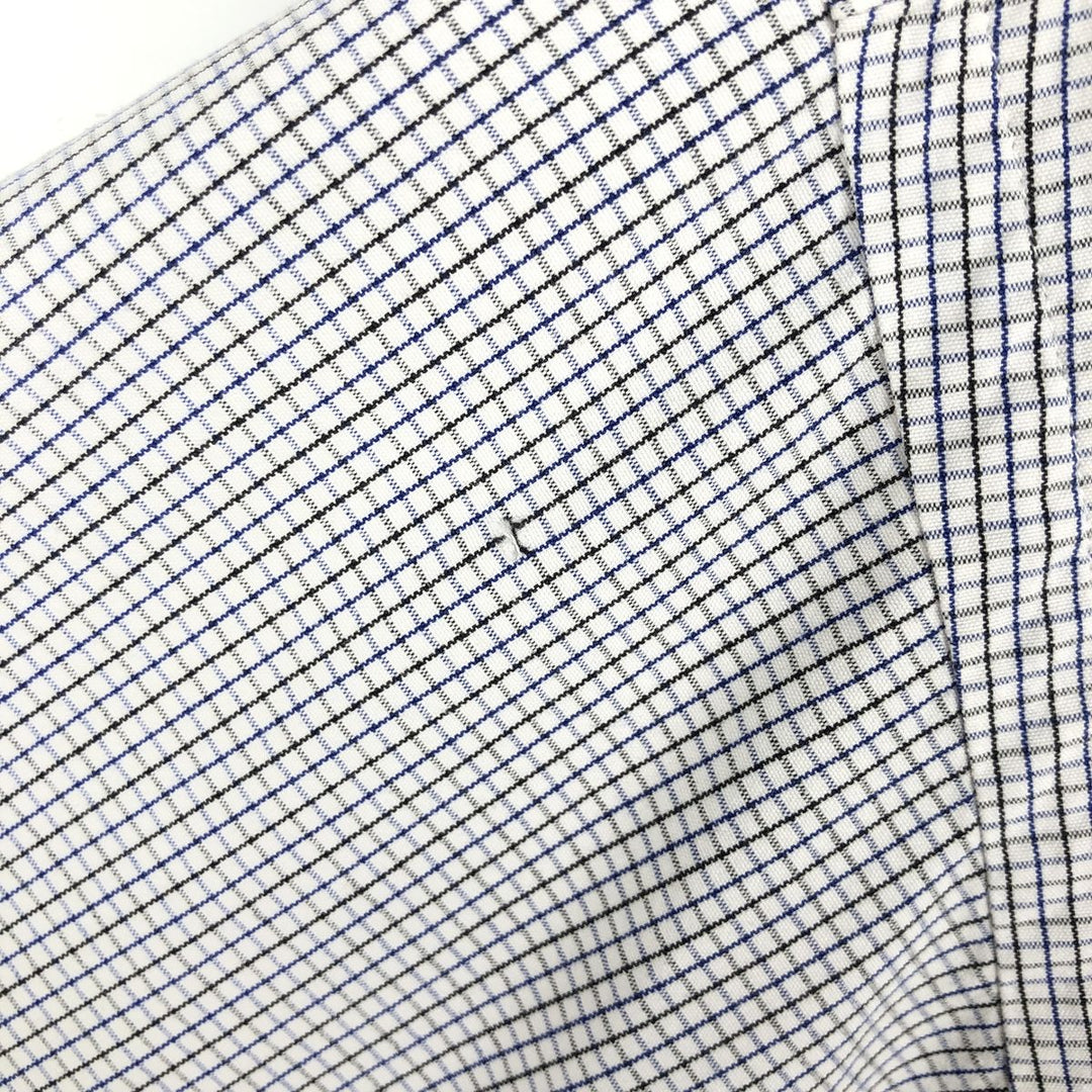 Ralph Lauren BLAKE long sleeve button down check shirt, men's XL size cotton pale white type Vintage Second Hand