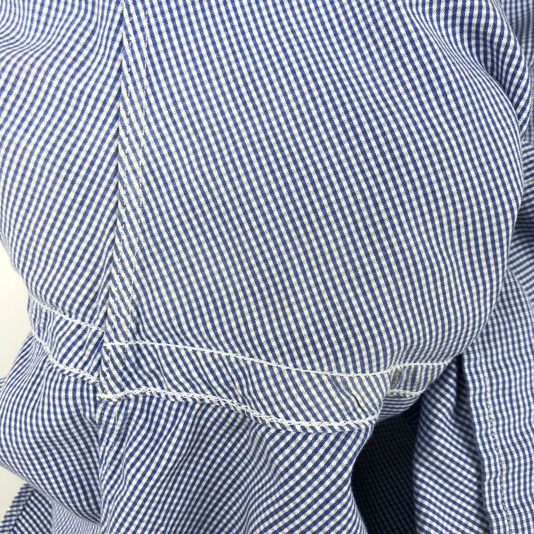 Ralph Lauren POLO by RALPH LAUREN CLASSIC FIT Gingham Check Long Sleeve Button-Down Check Shirt, Men's Size XL (approx.) cotton white type Vintage Second Hand