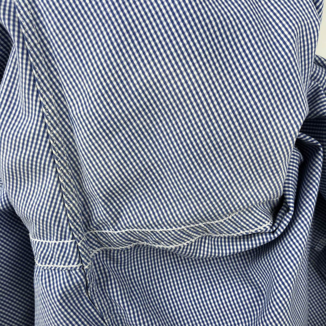Ralph Lauren POLO by RALPH LAUREN CLASSIC FIT Gingham Check Long Sleeve Button-Down Check Shirt, Men's Size XL (approx.) cotton white type Vintage Second Hand