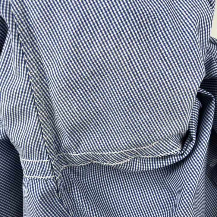 Ralph Lauren POLO by RALPH LAUREN CLASSIC FIT Gingham Check Long Sleeve Button-Down Check Shirt, Men's Size XL (approx.) cotton white type Vintage Second Hand