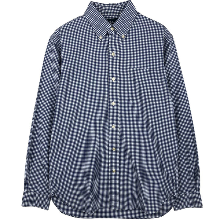 Ralph Lauren gingham check long sleeve button-down check shirt, men's size S cotton white type Vintage Second Hand