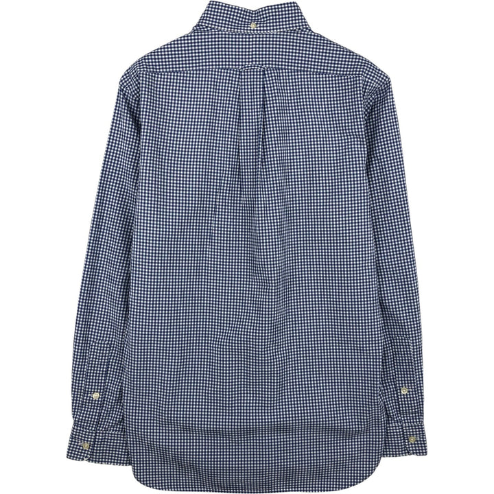 Ralph Lauren gingham check long sleeve button-down check shirt, men's size S cotton white type Vintage Second Hand