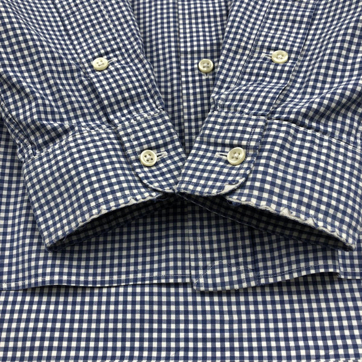 Ralph Lauren gingham check long sleeve button-down check shirt, men's size S cotton white type Vintage Second Hand