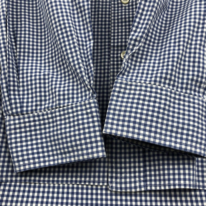 Ralph Lauren gingham check long sleeve button-down check shirt, men's size S cotton white type Vintage Second Hand