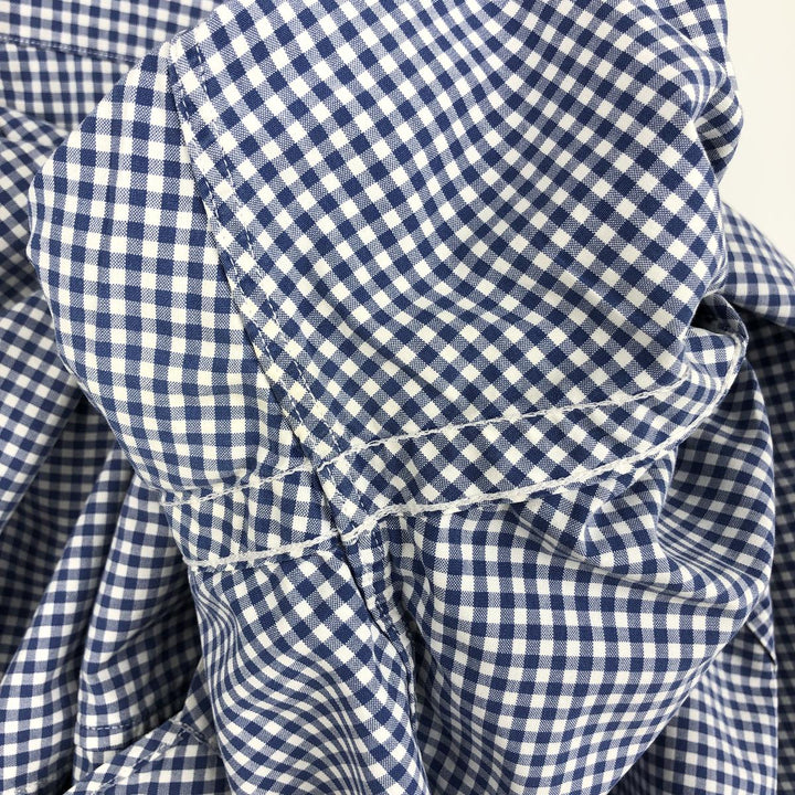 Ralph Lauren gingham check long sleeve button-down check shirt, men's size S cotton white type Vintage Second Hand