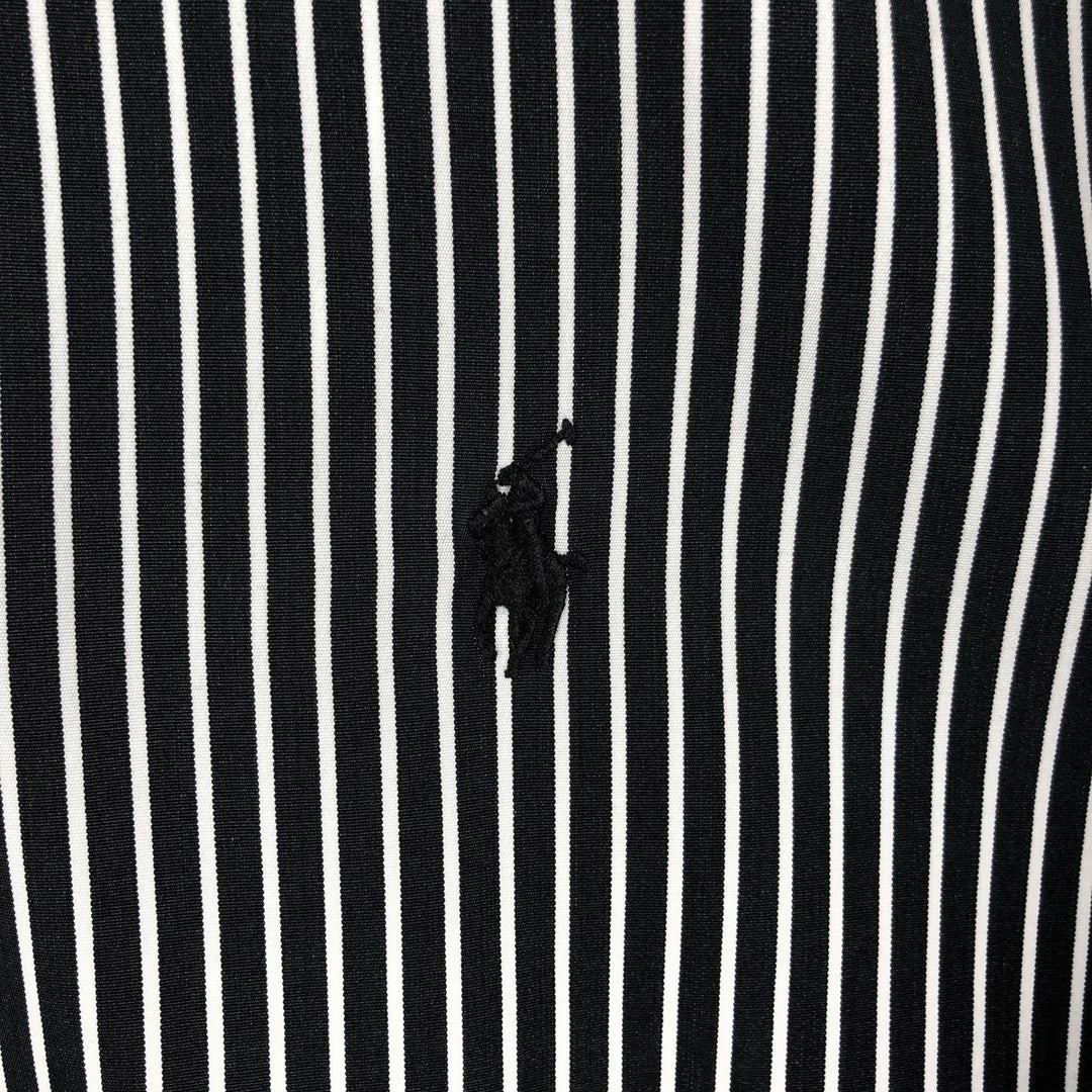 Ralph Lauren CUSTOM FIT long sleeve button down striped shirt men's size L cotton white type Vintage Second Hand