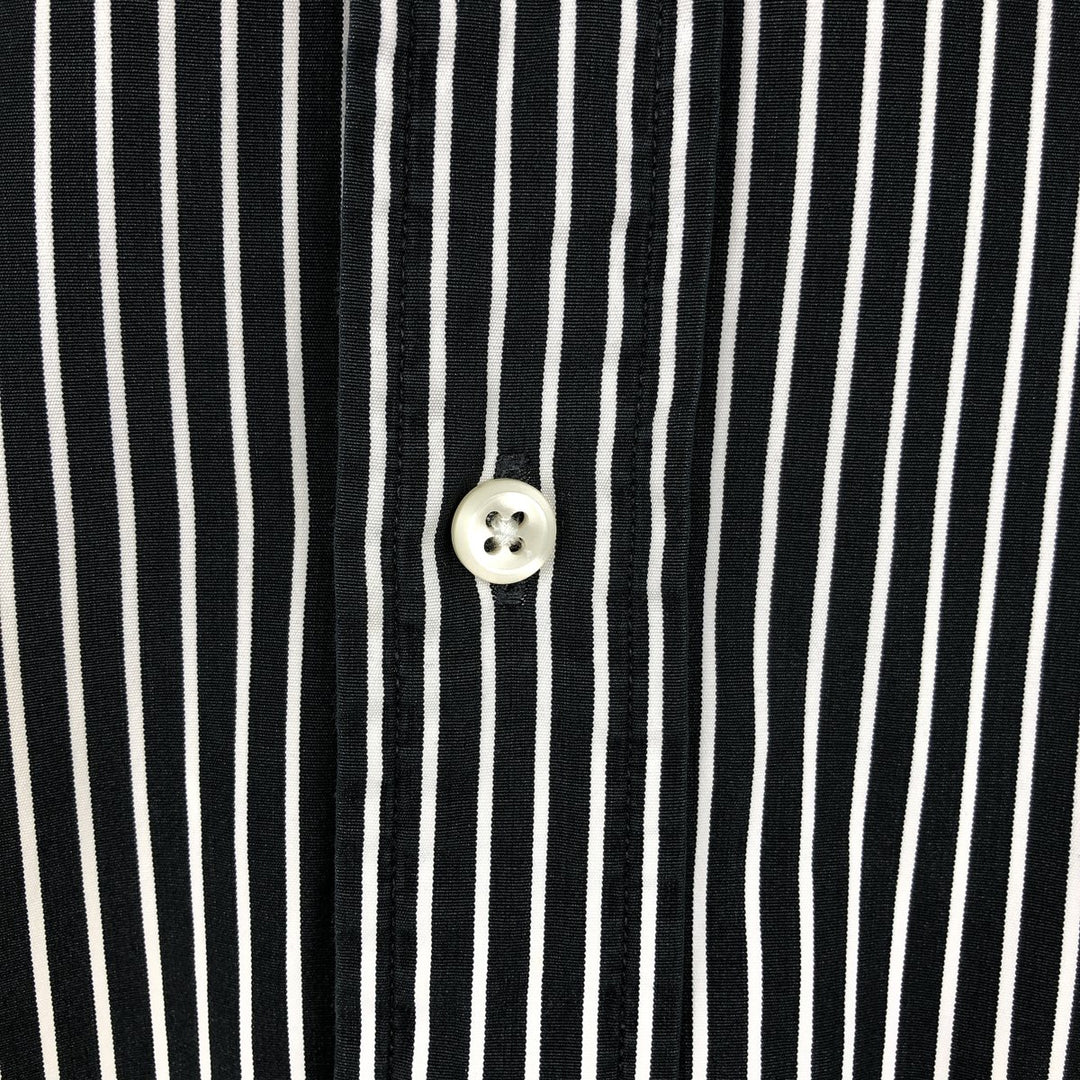 Ralph Lauren CUSTOM FIT long sleeve button down striped shirt men's size L cotton white type Vintage Second Hand