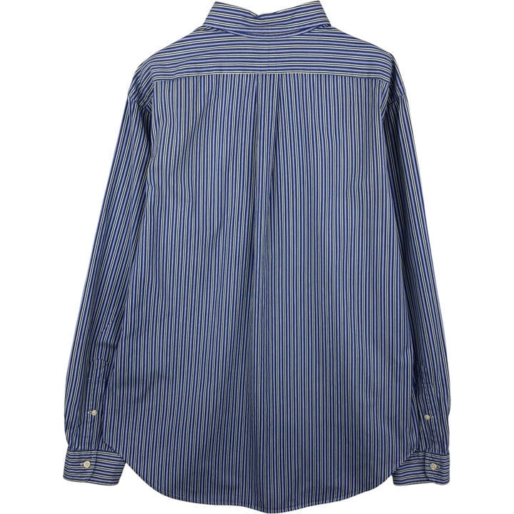 Ralph Lauren Classic Fit Long Sleeve Button Down Striped Shirt Men's Size L cotton Blue type light blue Vintage Second Hand