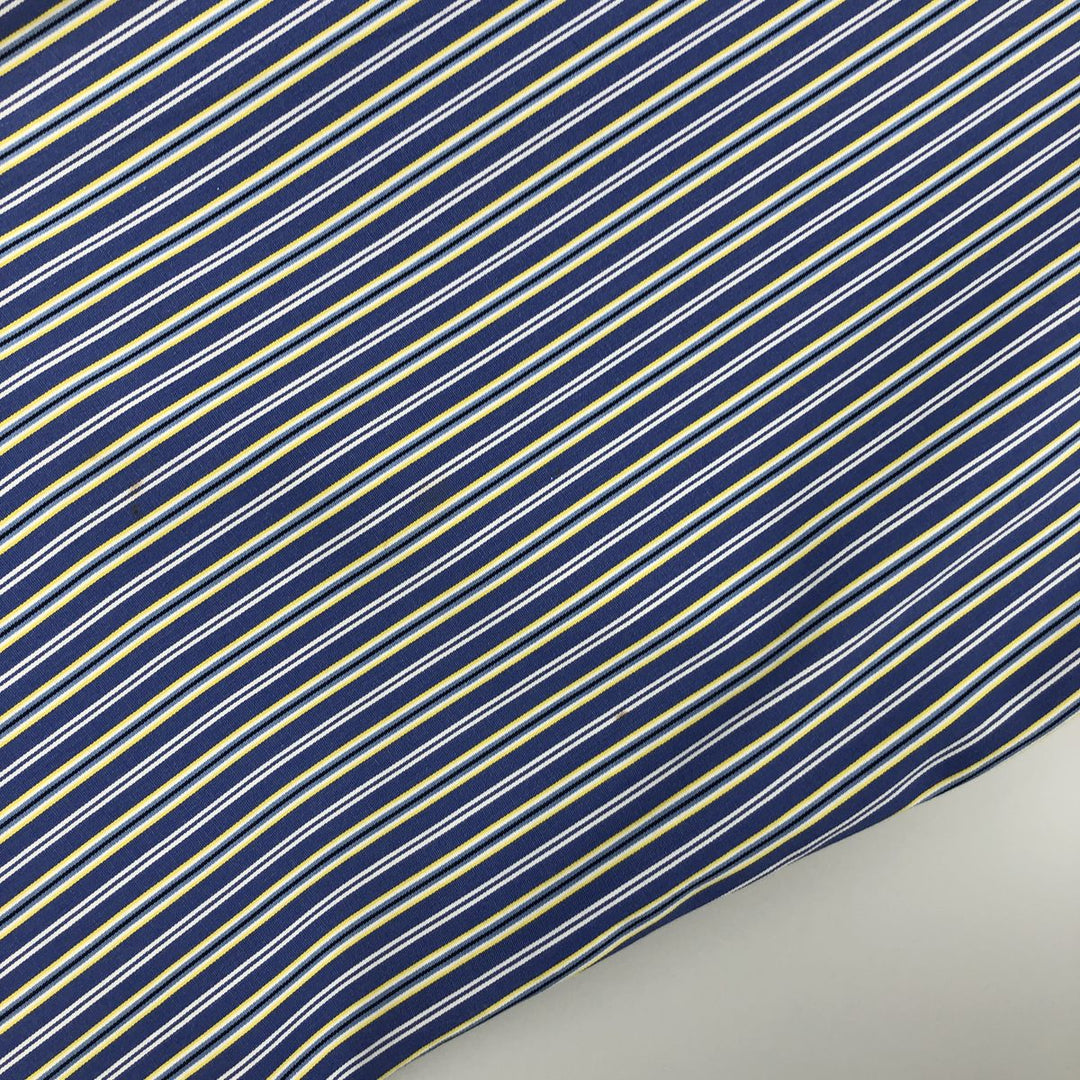Ralph Lauren Classic Fit Long Sleeve Button Down Striped Shirt Men's Size L cotton Blue type light blue Vintage Second Hand