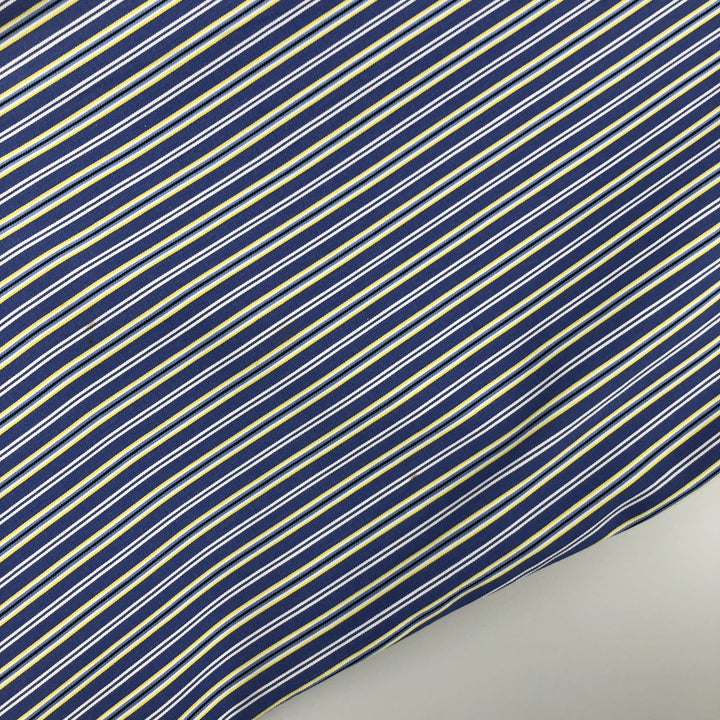 Ralph Lauren Classic Fit Long Sleeve Button Down Striped Shirt Men's Size L cotton Blue type light blue Vintage Second Hand
