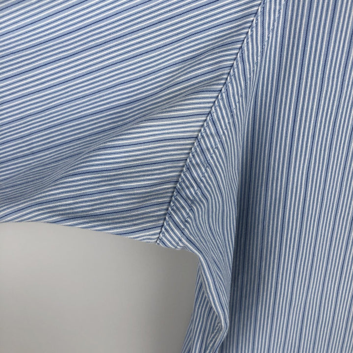 Ralph Lauren POLO by Ralph Lauren long sleeve cotton striped shirt, men's size M cotton Blue type light blue Vintage Second Hand