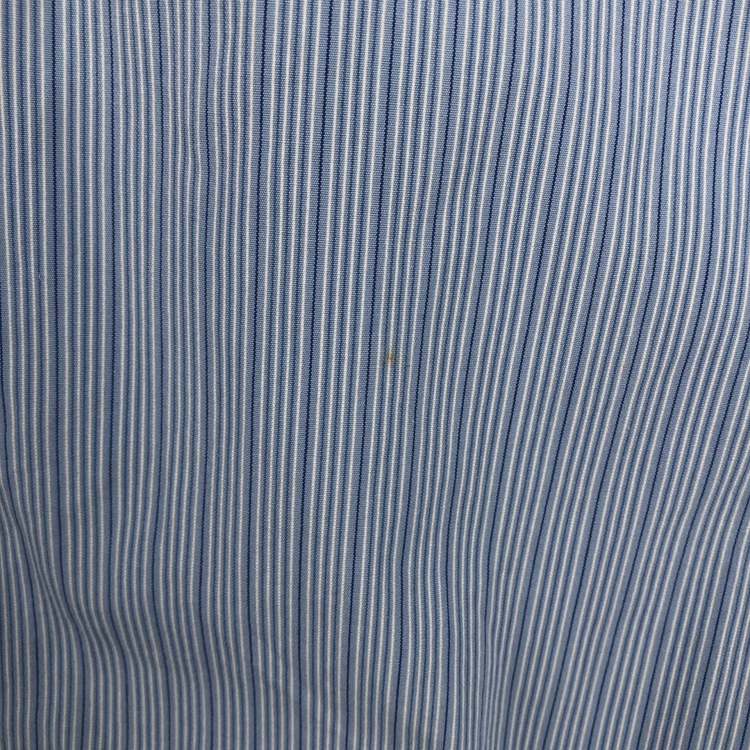 Ralph Lauren POLO by Ralph Lauren long sleeve cotton striped shirt, men's size M cotton Blue type light blue Vintage Second Hand