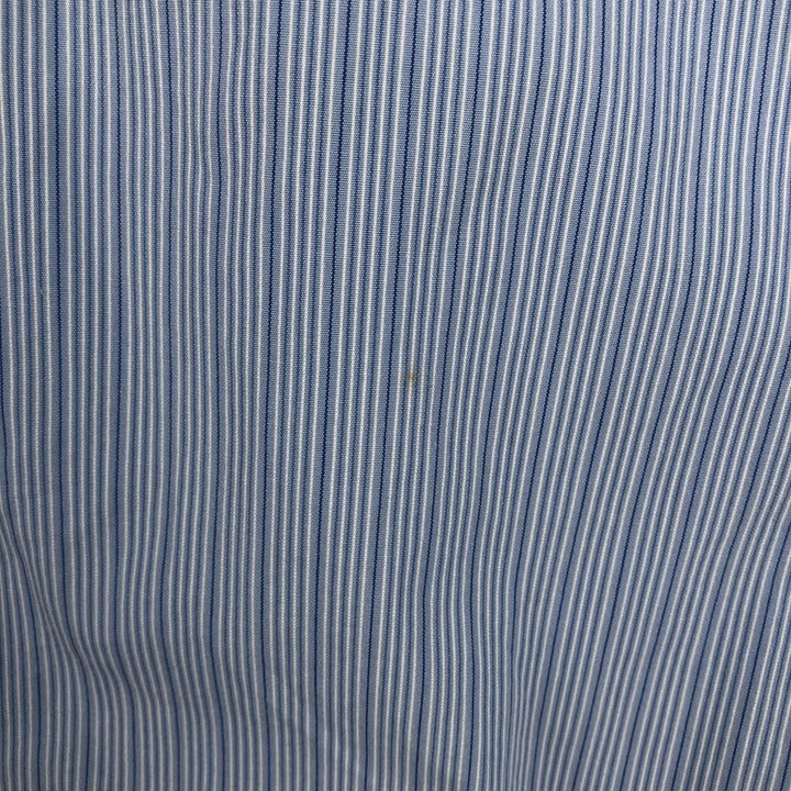 Ralph Lauren POLO by Ralph Lauren long sleeve cotton striped shirt, men's size M cotton Blue type light blue Vintage Second Hand