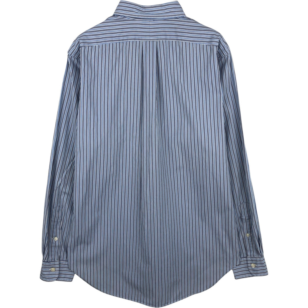 Ralph Lauren Classic Fit Long Sleeve Button Down Striped Shirt Men's M cotton Blue type light blue Vintage Second Hand
