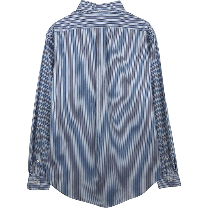 Ralph Lauren Classic Fit Long Sleeve Button Down Striped Shirt Men's M cotton Blue type light blue Vintage Second Hand