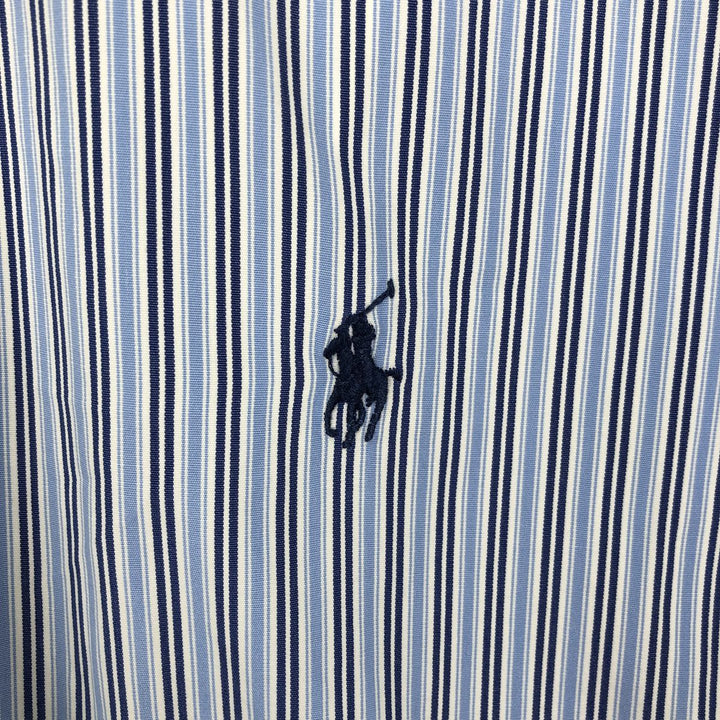 Ralph Lauren Classic Fit Long Sleeve Button Down Striped Shirt Men's M cotton Blue type light blue Vintage Second Hand