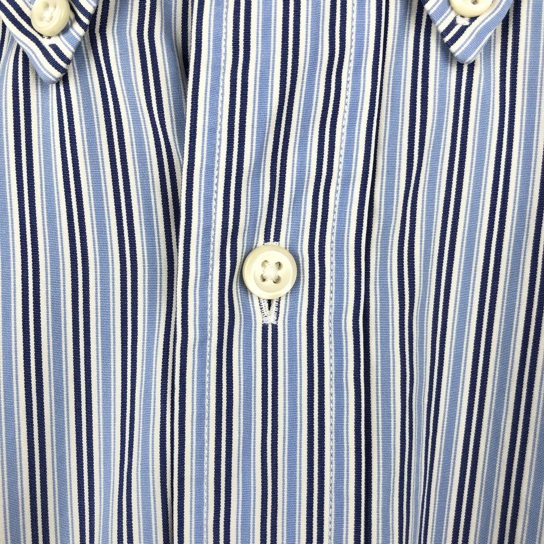 Ralph Lauren Classic Fit Long Sleeve Button Down Striped Shirt Men's M cotton Blue type light blue Vintage Second Hand