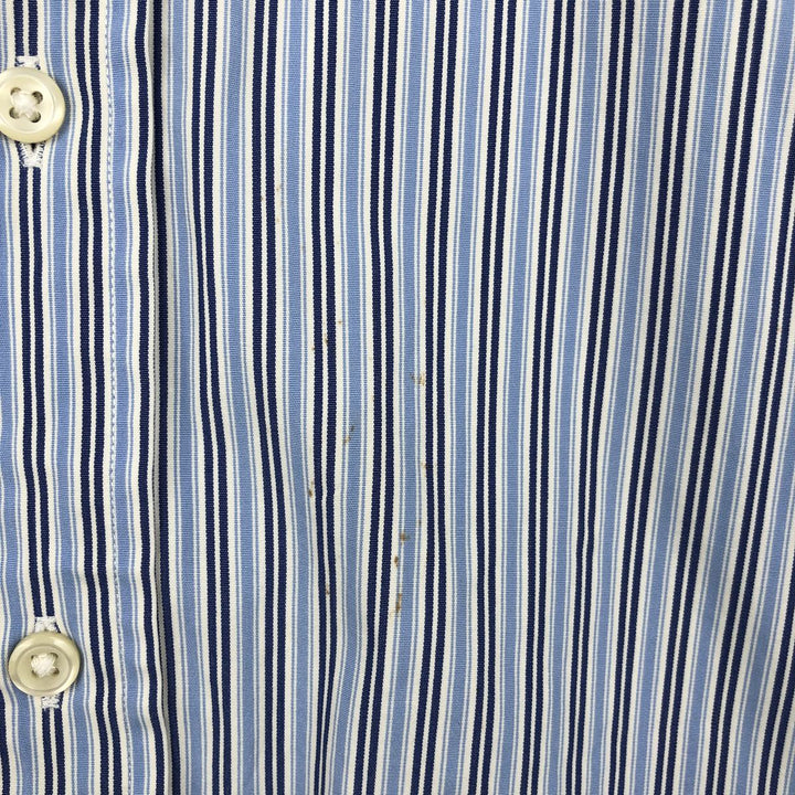 Ralph Lauren Classic Fit Long Sleeve Button Down Striped Shirt Men's M cotton Blue type light blue Vintage Second Hand