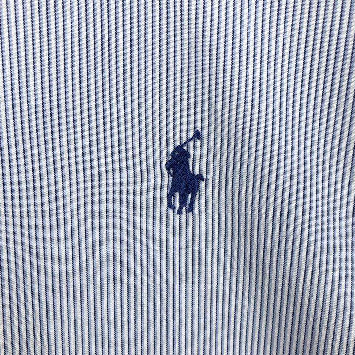 Ralph Lauren YARMOUTH Long Sleeve Button-Down Striped Shirt, Men's XL cotton white type Vintage Second Hand