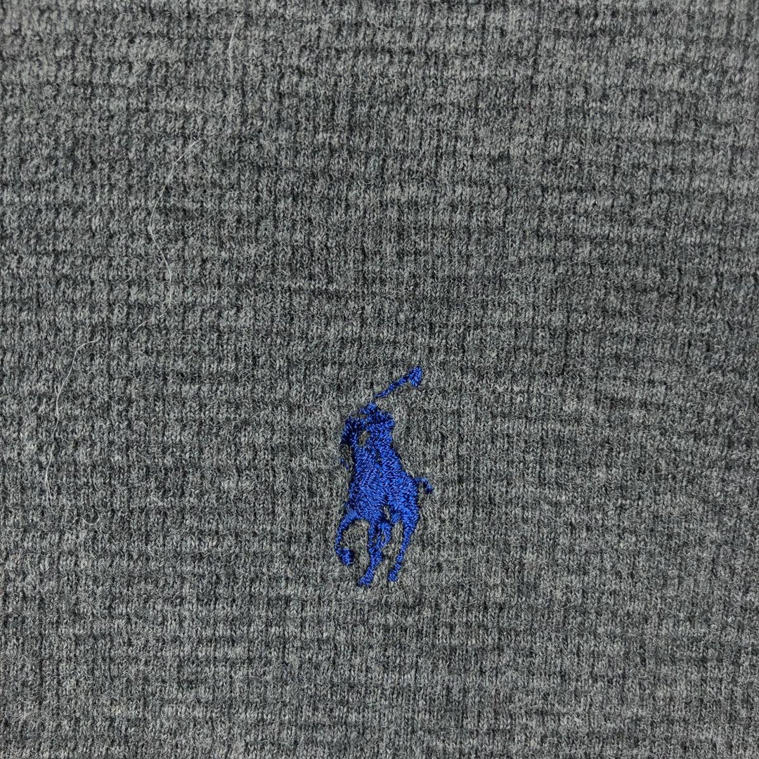 Ralph Lauren POLO RALPH LAUREN SLEEPWEAR Thermal Long T-Shirt, Men's XL cotton Charcoal Vintage Second Hand