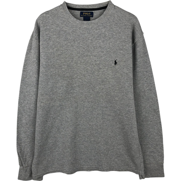 Ralph Lauren POLO RALPH LAUREN Thermal Long T-Shirt Men's XXL cotton gray type Vintage Second Hand