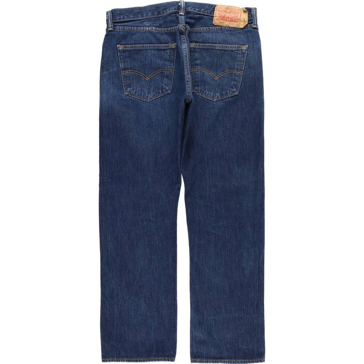 Levi's 501 straight denim pants for men, size W35 cotton navy blue type Vintage Second Hand