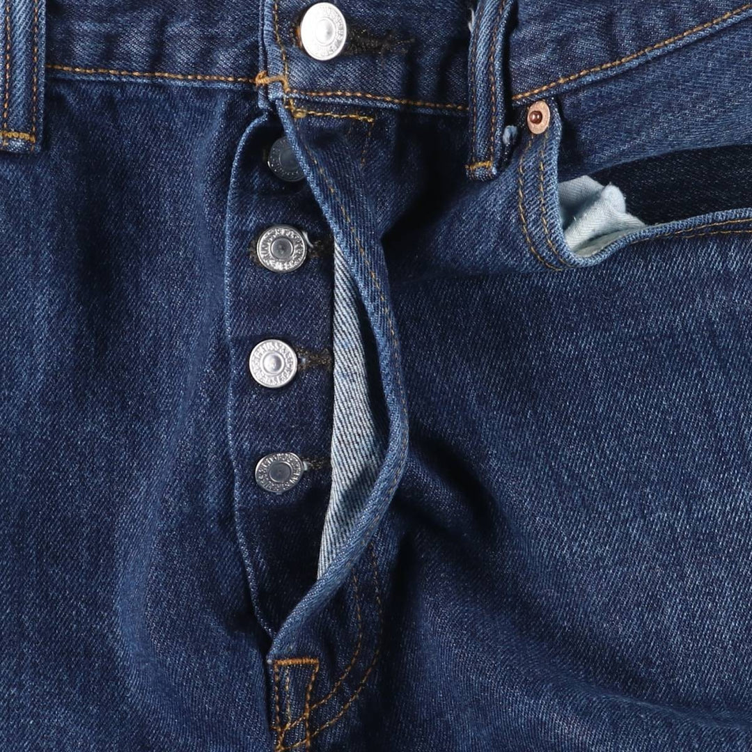 Levi's 501 straight denim pants for men, size W35 cotton navy blue type Vintage Second Hand