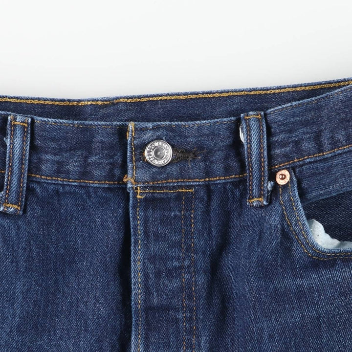 Levi's 501 straight denim pants for men, size W35 cotton navy blue type Vintage Second Hand