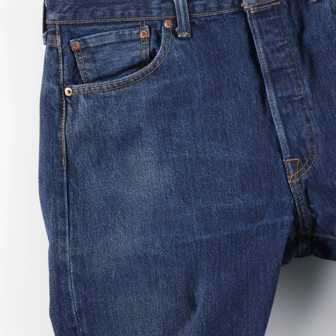 Levi's 501 straight denim pants for men, size W35 cotton navy blue type Vintage Second Hand