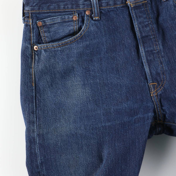 Levi's 501 straight denim pants for men, size W35 cotton navy blue type Vintage Second Hand