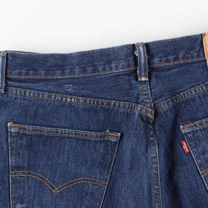 Levi's 501 straight denim pants for men, size W35 cotton navy blue type Vintage Second Hand
