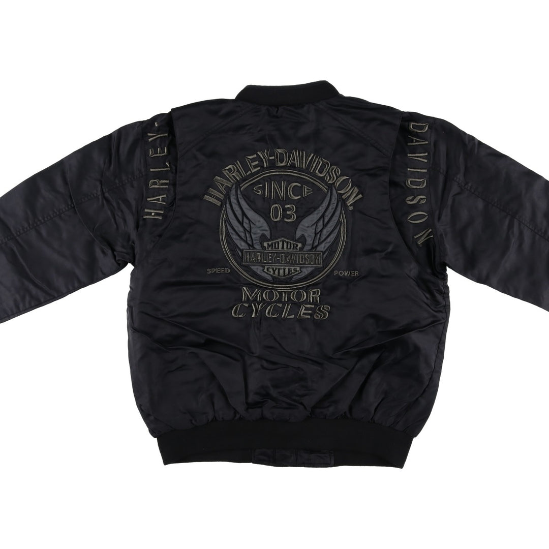 Harley-Davidson Nylon Jacket, Men's Size XL Nylon black type Vintage Second Hand