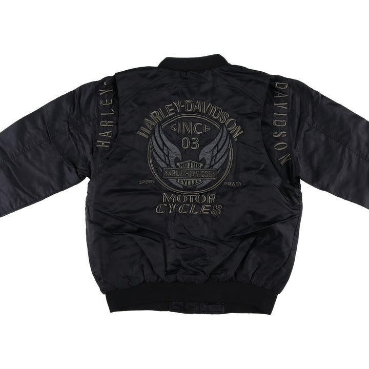 Harley-Davidson Nylon Jacket, Men's Size XL Nylon black type Vintage Second Hand