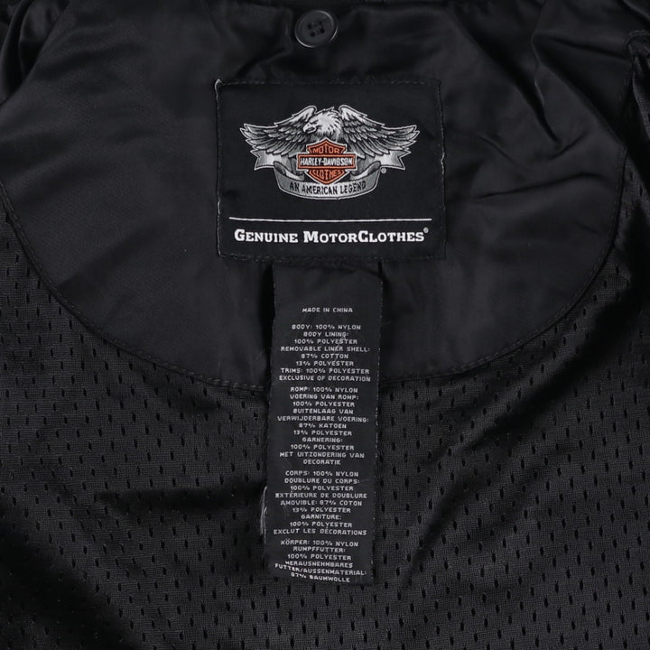 Harley-Davidson Nylon Jacket, Men's Size XL Nylon black type Vintage Second Hand