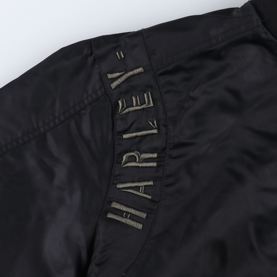 Harley-Davidson Nylon Jacket, Men's Size XL Nylon black type Vintage Second Hand