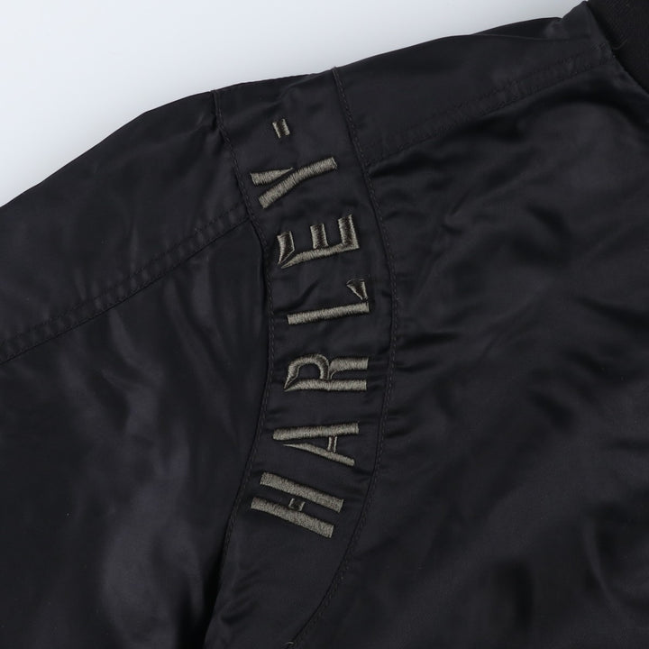 Harley-Davidson Nylon Jacket, Men's Size XL Nylon black type Vintage Second Hand