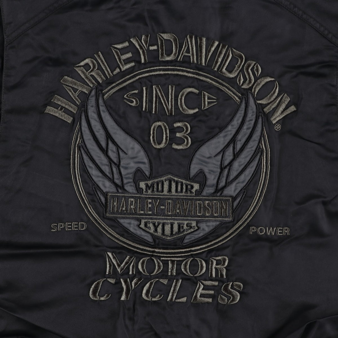 Harley-Davidson Nylon Jacket, Men's Size XL Nylon black type Vintage Second Hand