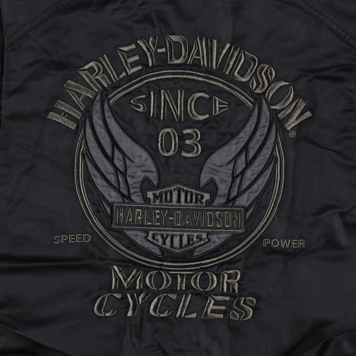 Harley-Davidson Nylon Jacket, Men's Size XL Nylon black type Vintage Second Hand