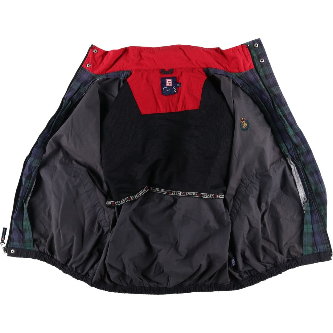 Ralph Lauren CHAPS windbreaker, made in Russia, men's size XL polyester black type Vintage Second Hand