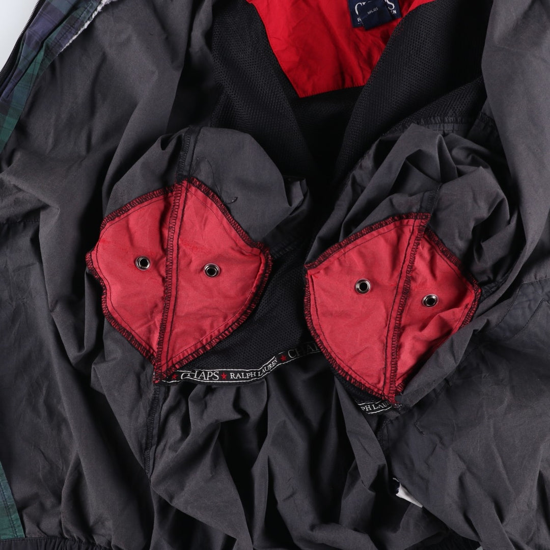 Ralph Lauren CHAPS windbreaker, made in Russia, men's size XL polyester black type Vintage Second Hand