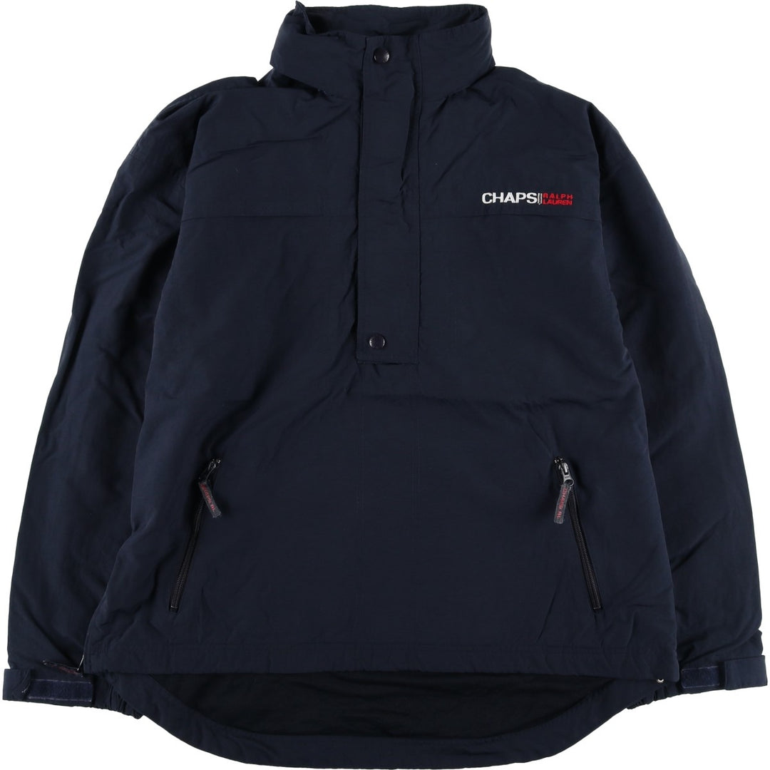 Ralph Lauren Chaps, half-zip nylon pullover, made in Russia, men's size L Nylon navy blue type Vintage Second Hand
