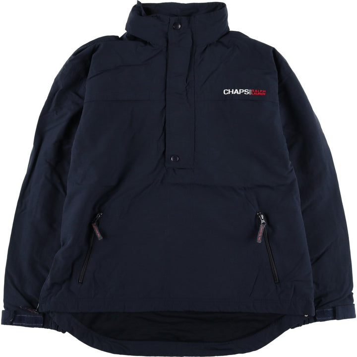 Ralph Lauren Chaps, half-zip nylon pullover, made in Russia, men's size L Nylon navy blue type Vintage Second Hand