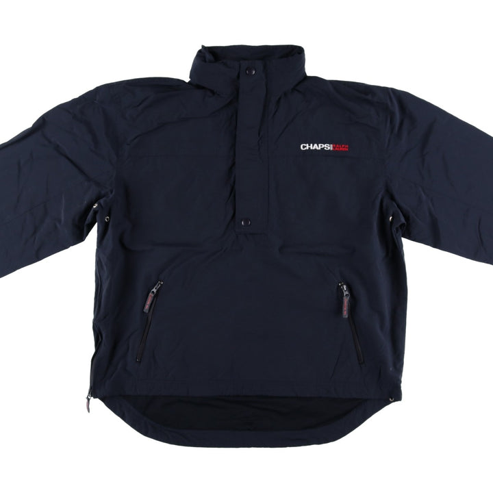Ralph Lauren Chaps, half-zip nylon pullover, made in Russia, men's size L Nylon navy blue type Vintage Second Hand