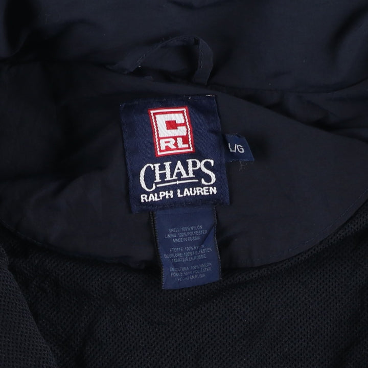 Ralph Lauren Chaps, half-zip nylon pullover, made in Russia, men's size L Nylon navy blue type Vintage Second Hand
