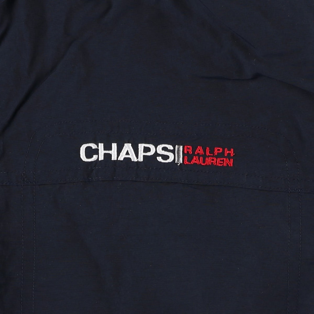 Ralph Lauren Chaps, half-zip nylon pullover, made in Russia, men's size L Nylon navy blue type Vintage Second Hand