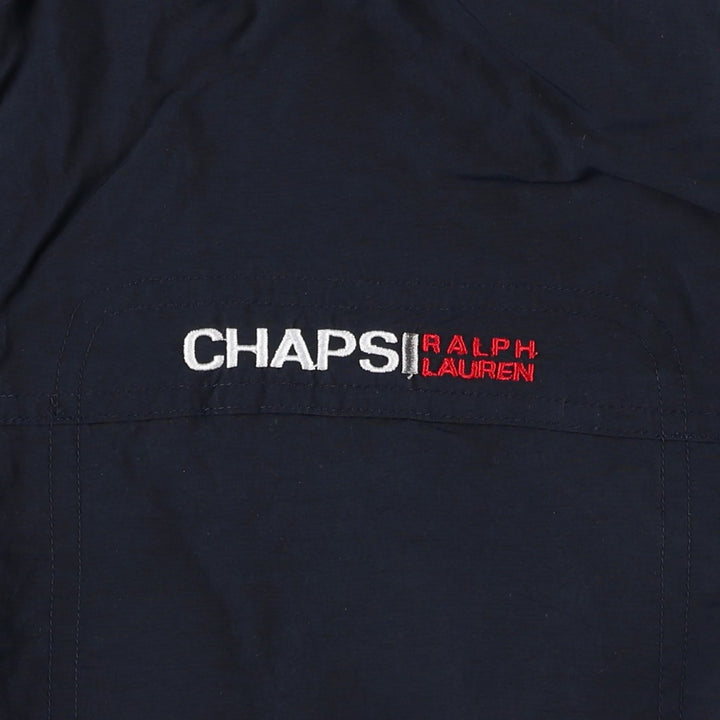 Ralph Lauren Chaps, half-zip nylon pullover, made in Russia, men's size L Nylon navy blue type Vintage Second Hand