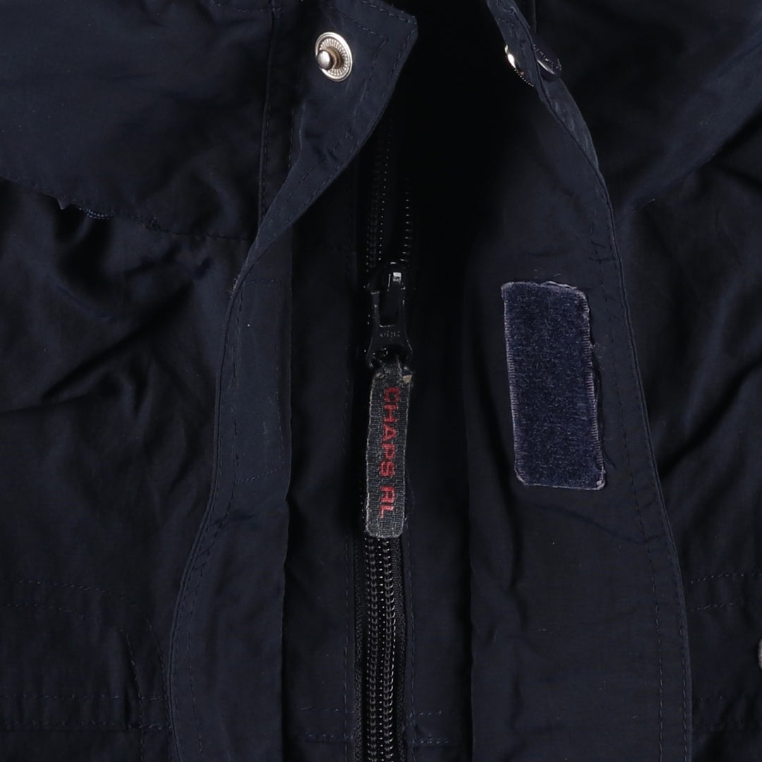 Ralph Lauren Chaps, half-zip nylon pullover, made in Russia, men's size L Nylon navy blue type Vintage Second Hand