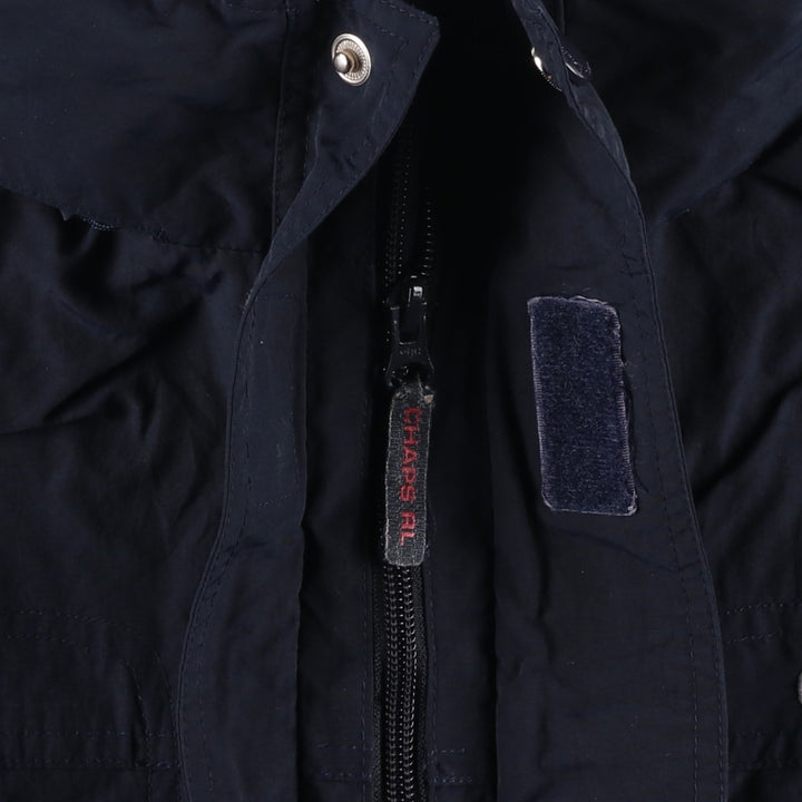 Ralph Lauren Chaps, half-zip nylon pullover, made in Russia, men's size L Nylon navy blue type Vintage Second Hand