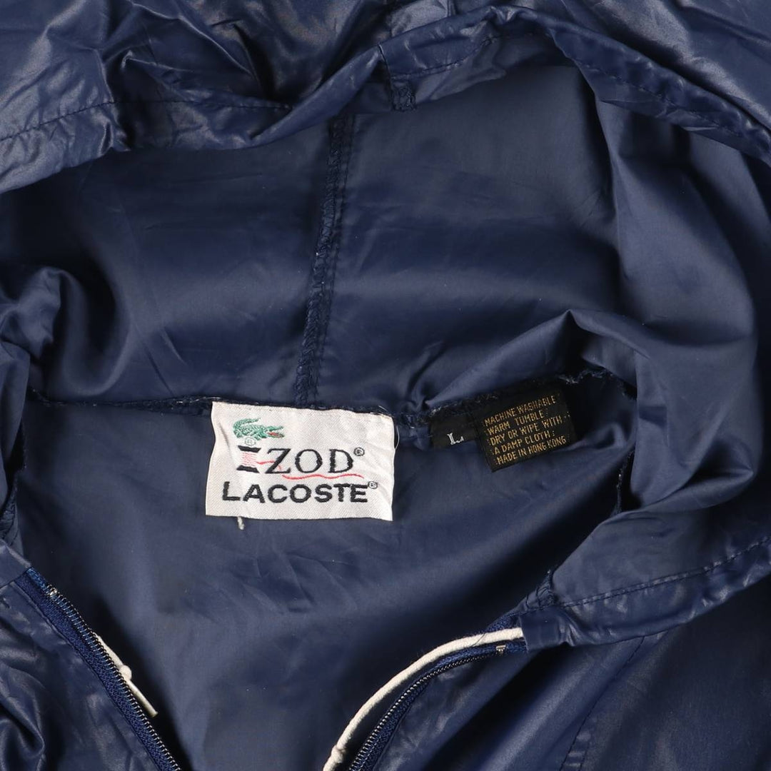 Vintage 1970'S Lacoste Izod Anorak Parka, Men's Size L unclear navy blue type Vintage Second Hand