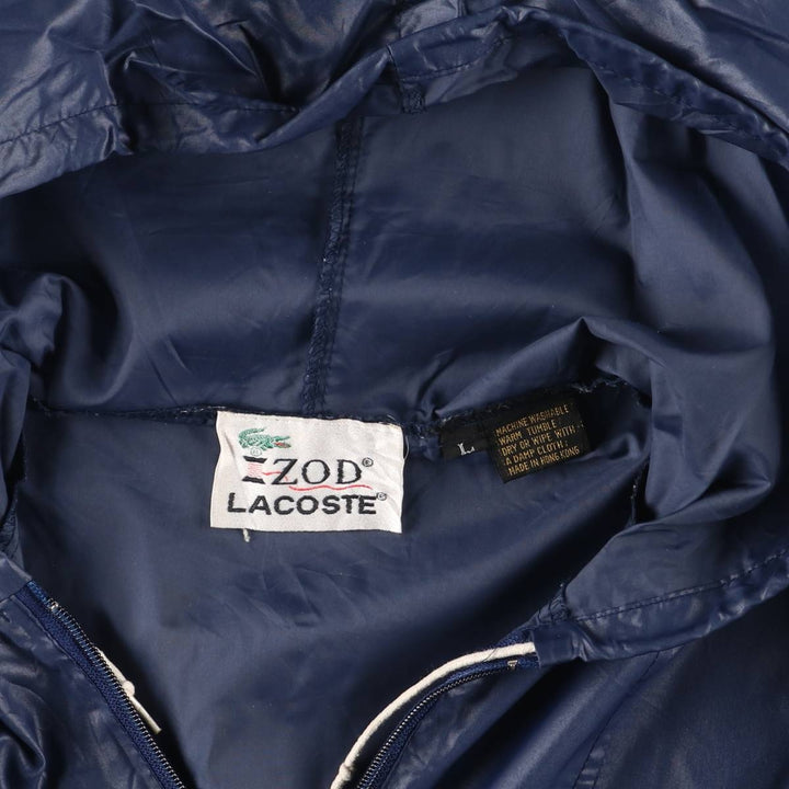 Vintage 1970'S Lacoste Izod Anorak Parka, Men's Size L unclear navy blue type Vintage Second Hand